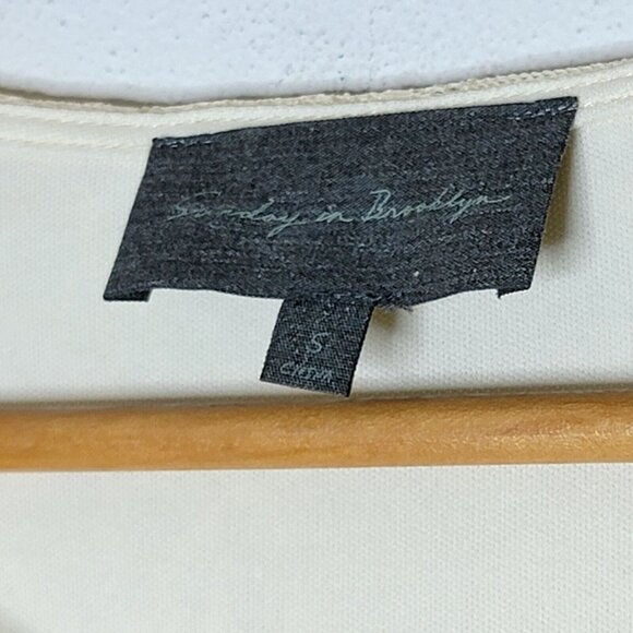 Sunday in Brooklyn Anthropologie Small S Cream Lace Long‎ Sleeve Women's Top - Picture 4 of 5